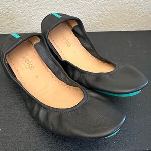 Tieks Black Leather Flats